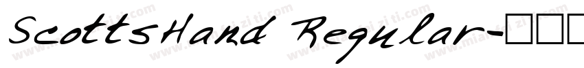 ScottsHand Regular字体转换